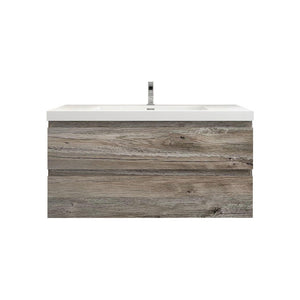 Bow 42" Wall Mounted Vanity With Reinforced Acrylic Sink