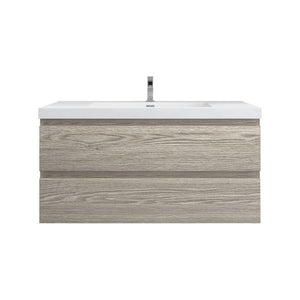 Bow 42" Wall Mounted Vanity With Reinforced Acrylic Sink