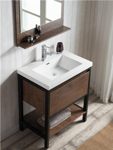 Lake 30" Freestanding Vanity With Reinforced Acrylic Sink