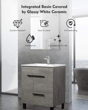 Load image into Gallery viewer, Gilbert 28&quot; Freestanding Vanity With Reinforced Acrylic Sink
