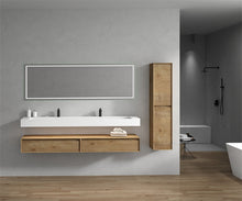 Load image into Gallery viewer, Alysa 84&#39;&#39; Floating Vanity With 16 Acrylic Sink/Double Faucet Hole
